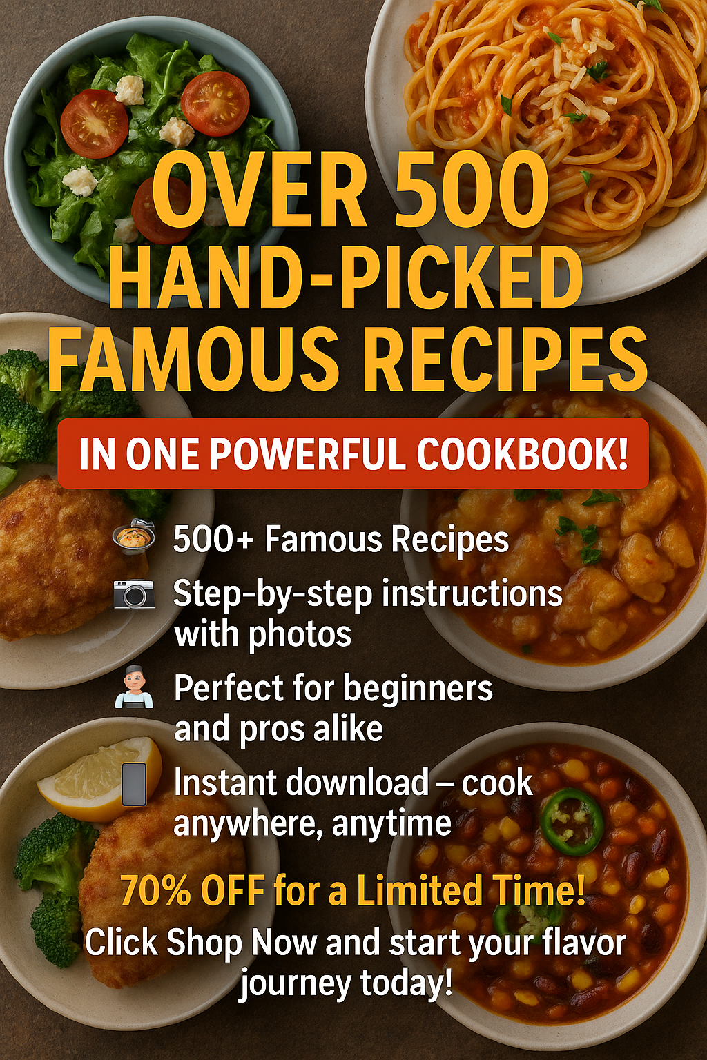 500 Famous Recipes: The Ultimate Collection of World's Most Beloved Dishes